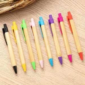 Bulk Bamboo Click Pens - Eco-Friendly Wooden Promotional Pens with Logo Printing, Multi-Color, Ready to Ship - Product Image 2