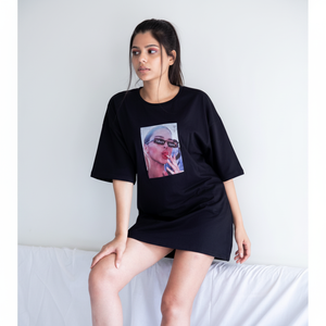 T-shirts pour femmes en coton épais doux personnalisé T-shirts graphiques hip hop surdimensionnés pour impression par sublimation - Product Image 1