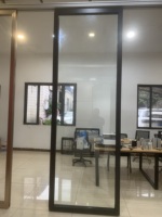 Système de cloison en verre de haute qualité, cadre en aluminium, épaisseur 85 mm, design modulaire, panneau pour espaces commerciaux extérieurs, chambre à coucher
