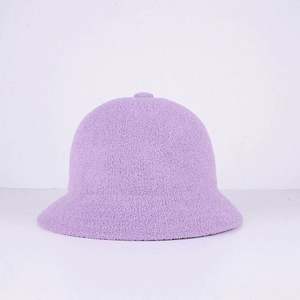 Chapeaux Bob Unisexe en Laine Douce 100% pour la Vente en Gros, Chapeaux de Pêcheur en Tissu Éponge, Logo Brodé Personnalisé, Quatre Saisons - Product Image 3