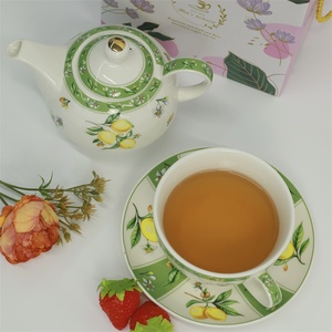 Juego de Café y Té de Porcelana Minimalista Moderno, Una Tetera y Una Taza, Diseño Creativo Encajado, Exquisito <span class=keywords><strong>para</strong></span> el Hogar y la Oficina, Taza y Platillo <span class=keywords><strong>para</strong></span> el Té de la Tarde - Product Image 4