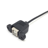 USB 2,0 B hembra de montaje en Panel a ángulo izquierdo USB Mini 5Pin Cable macho