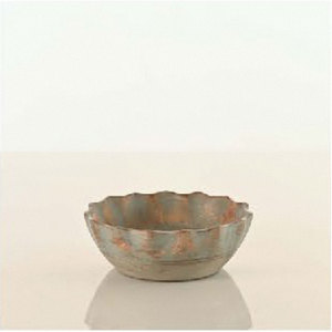 Modern Ripple Design Muted Grey Handmade Sellease Luxury Matte Finish Decorative Vase Wood Metal Glass Tabletop <b>Tray</b> Centerpiece - Product Image 6