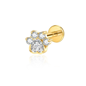 Bijoux de piercing en titane G23 avec pierre de zircon triangulaire, clou de luxe tendance pour femme, vente en gros de bijoux corporels - Product Image 5