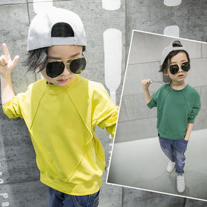 Vêtements pour enfants en gros de YiWu, hauts à manches longues 100% coton pour garçons - Product Image 1