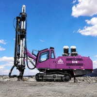 Foreuse DTH pour l'exploitation minière avec cabine d'opérateur entièrement fermée, machine de forage hydraulique sur chenilles, équipement de forage