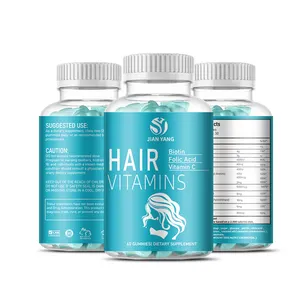 Wholesale Professional Biotin For Strong Hair Nail Growth Skin Healthy Vitamin C Collagen Supplement Soft Gummies
