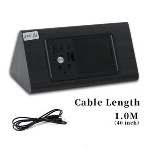 Khuyến Mại Kỹ Thuật Số Bảng Gỗ Đồng Hồ Reloj Tam Giác LED Bằng Gỗ Báo Động Kỹ Thuật Số Bàn Đồng Hồ - Product Image 2