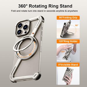 Natural Fragrance Bamboo Wooden Magnetic 360 Degrees Rotating Business Design Ring <b>Holder</b> Mobile Phone Case for 16 Pro - Product Image 2