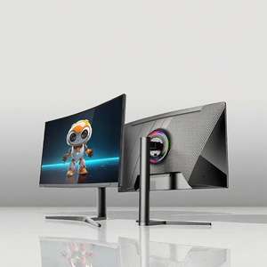 27 Inch Curved Gaming Monitor 2K QHD LCD Screen Frameless Borderless Black Desk Display - Product Image 2