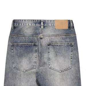 Pantalones vaqueros holgados personalizados de pierna recta para hombre, pantalones vaqueros sueltos lavados y desgastados, a la moda para verano, otoño e invierno, informales - Product Image 4