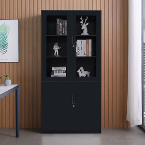 Nhà Máy bán hàng trực tiếp bán kính cửa Tủ hồ sơ với kệ thép tủ văn phòng lưu trữ tủ - Product Image 1