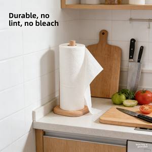 Rouleaux de <span class=keywords><strong>papier</strong></span> absorbant de cuisine en pâte de bois vierge super absorbante - Lingettes humides de cuisine pour usage domestique - Product Image 4