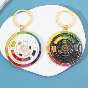 Thiết Kế Thời Trang Tùy Chỉnh Thư Cứng Men Móc Khóa Quay Chất Lượng Cao Ve Áo Keychain Kim Loại Cá Nhân Kẽm Hợp Kim Miễn Phí OEM - Product Image 3