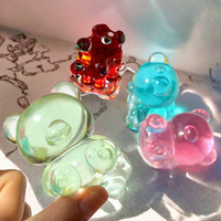 Porte-clés Squishy Ours Gommeux à Remontée Lente, Anti-stress, Jouet Sensoriel Apaisant en Mousse PU, Breloque de Sac, Pendentif, Anneau de Clés Unisexe 14