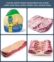 Kantong Kemasan Susu Panas untuk Unggas, Aman untuk Makanan, Kantong Vakum Transparan yang Dapat Disusutkan dengan Panas untuk Daging Mentah, Daging Sapi, Daging Kambing, Ayam, Ikan