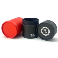 Benutzer definierte schwarze Kraft papier Verpackung Tube Box für Kosmetik Leere runde Tropf flasche Logo für Schokolade Zucker Pizza Kaugummi