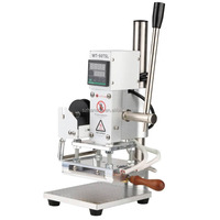 Nouvelle petite machine à embosser numérique manuelle à fente en T, machine à estamper à chaud multifonctionnelle pour le cuir, lettres et chiffres, AC
