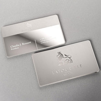 Cartes Métalliques Personnalisées de Luxe, Format Carte de Crédit, Carte de Visite avec Logo Gravé au Laser