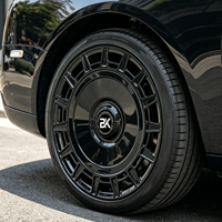 Jantes forgées Bku 5x120 pour Rolls Royce Cullinan Phantom Ghost Wraith Spectre 20 21 22 pouces, jantes monobloc de luxe noires brillantes