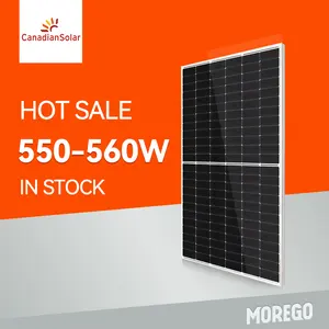 加拿大太阳能单太阳能电池板560W 550W 555W光伏组件渔业光互补