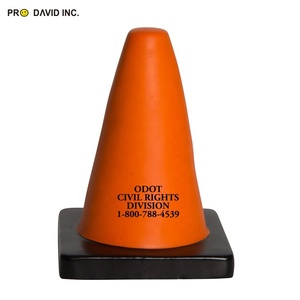 PU Construction Cone Stress Reliever Foam <b>Ball</b> Promotional Toy for Squishy Toy - Product Image 2
