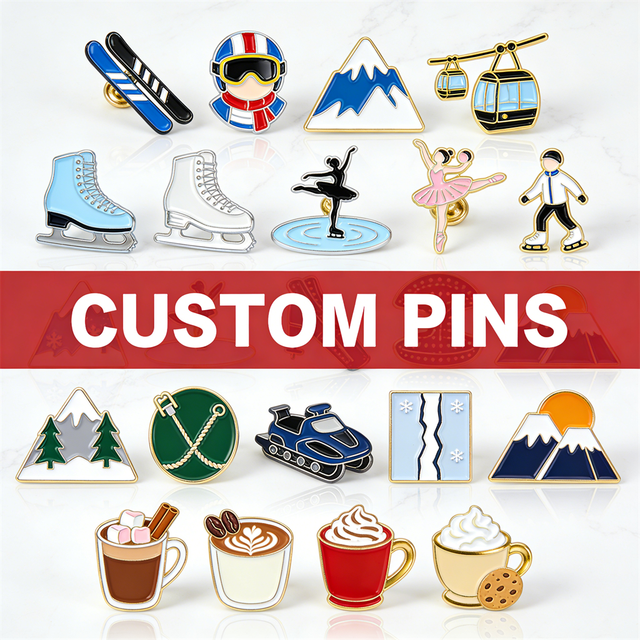 High Quality Rectangle Made in China Custom Bottle Cap Pin Wholesale Enamel Pins Custom Logo Pin