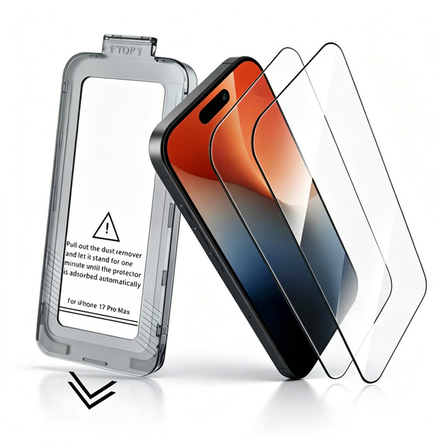 9H Hd Mobile Phone Tempered Glass Screen Protector Installation Kit for Iphone 14 15 16 17Pro Max Privacy Glass Screen Protector