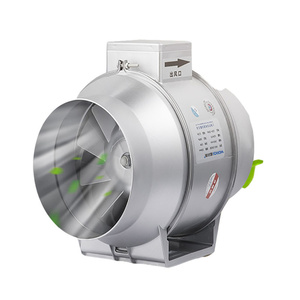 Tùy chỉnh 12V 800 CFM 6 inch Inline điện dòng chảy hướng trục <span class=keywords><strong>Fan</strong></span> <span class=keywords><strong>Temp</strong></span> Cảm biến điều khiển tốc độ Ball bearing nhựa Blades OEM hỗ trợ - Product Image 4