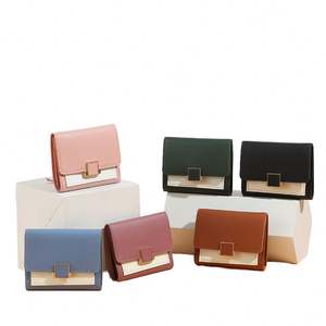 Hot Selling Pu Leather Colorful New Fashion Short Coin Purse for Women Card Holder Small Ladies Wallet Female Hasp Mini <b>Clutch</b> - Product Image 4