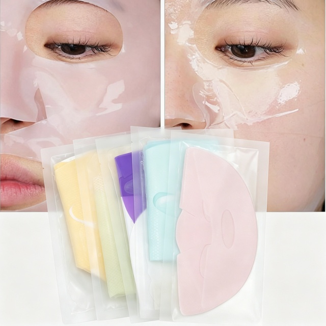 OEM Bio Collagen Gel White-to-Transparent Anti-Aging Hydration Absorbable Overnight Korea Glass Skin Facial Masking Sheet