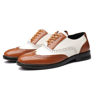 Formal Leather High Quality Luxury Mens Dress Shoes <strong>Brogue</strong> Shoes for Office Business - Product Image 6