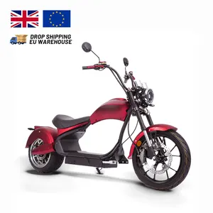 Entrepôt DOT USA Europe Canada 75 km/h 4000W Scooters électriques Vente en gros Moto EEC COC E Chopper