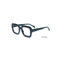 Montures de lunettes optiques carrées surdimensionnées en acétate TR pour lunettes de vue tendance, OEM ODM, logo personnalisé
