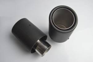 Kustom ujung knalpot serat karbon pipa ekor untuk bmw e36 e46 m3 muffler dengan penjepit - Product Image 5