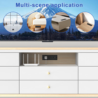 Prise de bureau encastrée ETL 10A à charge rapide industrielle, 3 prises standard USA, 2 ports USB A/C PD 20W