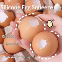 Jouet anti-stress en silicone en forme d'œuf à presser, jouet de décompression pour le bureau, œuf de caille avec coquille pour soulager le stress des jeunes