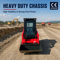 Chargeuse compacte diesel CE standard d'exportation avec transmission hydraulique et accessoires interchangeables pour site minier