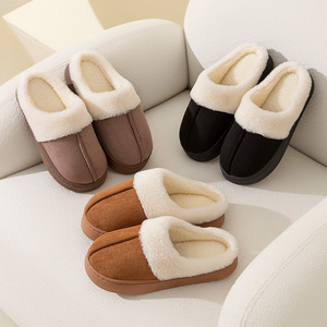 Vendita calda pantofola da casa per interni da donna disinvolta e soffice stivali da neve con punta in peluche tessuto da donna stile <span class=keywords><strong>pelliccia</strong></span> invernale <span class=keywords><strong>pantofole</strong></span> di cotone calde - Product Image 3