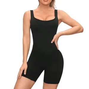 Custom Tailored Women's Backless Fitness Bodysuit Gym One-Piece Jumpsuit for Exercise and Yoga