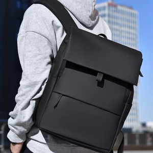 New Unisex Casual <b>Waterproof</b> Oxford Backpack Premium Fashion Geometric Zipper Physiological Curve <b>Back</b> Minimalist Double - Product Image 1