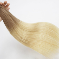 Extensions de cheveux 100% Remy naturels, tissées à la main, blondes, 20 pouces, avec garantie de 90 jours, tissage sans couture, directement de l'usine