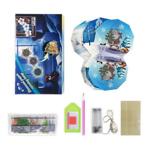 SONGWOO Pendentif lumineux personnalisé en forme de pentagramme en papier, motif dessin animé de Noël, pour <span class=keywords><strong>peinture</strong></span> diamant - Product Image 4