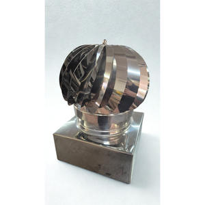 Campana de Chimenea Rectangular de Diseño Industrial, Fabricada en Italia, Accionada por el Viento, de Acero Inoxidable 304, Certificada por KIWA para Extracción de Gases de Combustión - Product Image 1