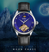 Gagnant Mécanique Nouveau Sport Design Lunette Montre Femmes Top Marque De Luxe Montre Homme Horloge Automatique Squelette Montre