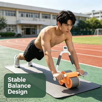 Rouleau Abdominal Automatique à Rebond pour Entraînement Fitness Adulte – Outil Domestique pour Exercices Abdominaux, Amincissement de la Taille et Brûlage des Graisses Corporelles