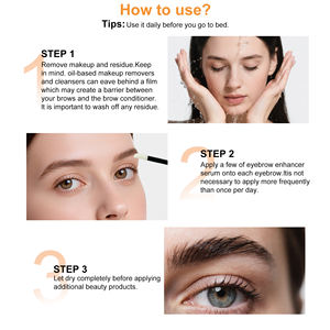 Soin de croissance des <span class=keywords><strong>sourcils</strong></span> biologique à base de plantes, kit d'amélioration des <span class=keywords><strong>sourcils</strong></span> avec brosse douce et liquide, sérum rehausseur de <span class=keywords><strong>sourcils</strong></span> sans huile, marque privée - Product Image 5