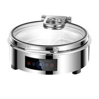 Airuisi Commercial 6L 9L Réchaud électrique en acier inoxydable Rectangle Buffet Serveur Chauffe-plats Hôtel Restaurant Fournitures
