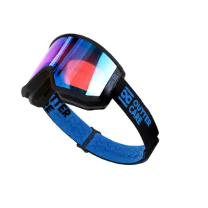 2023 Skibril Oem Custom Logo Uv400 Beschermende Anti-Fog Magnetische Verwijderbare Lens Snowboard Bril Sneeuwbril Voor Mannen Vrouwen