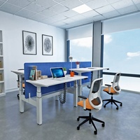 Bloc bureau nouveauté mobilier de bureau moderne bureau debout quatre/six personnes banc postes de travail avec cloison